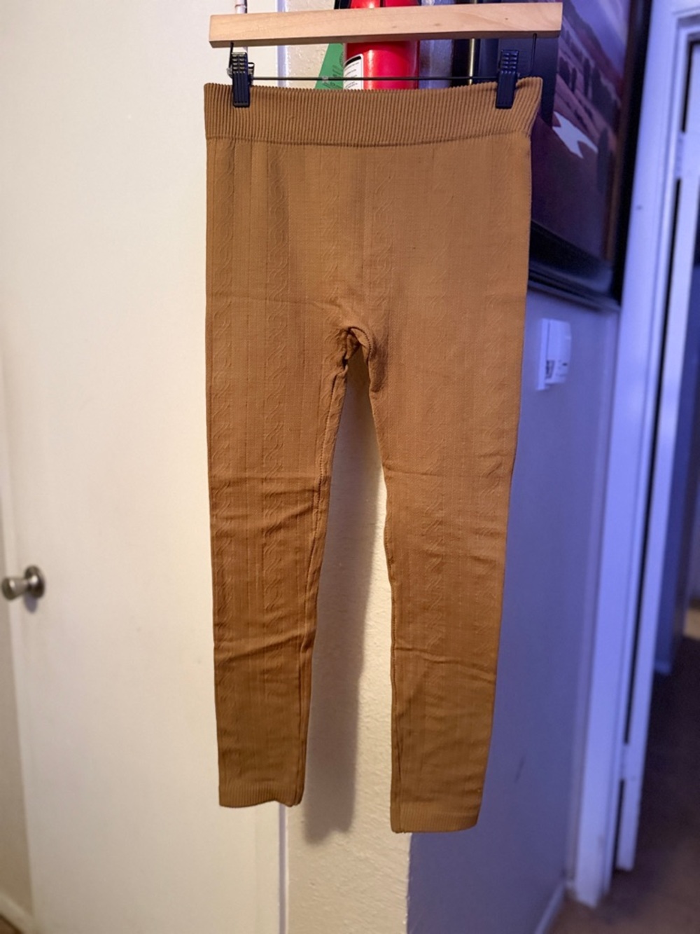 Fashion Nova Kids Ribbed Leggings - Camel Brown